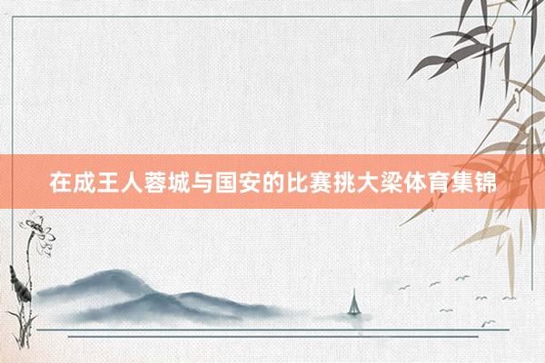 在成王人蓉城与国安的比赛挑大梁体育集锦