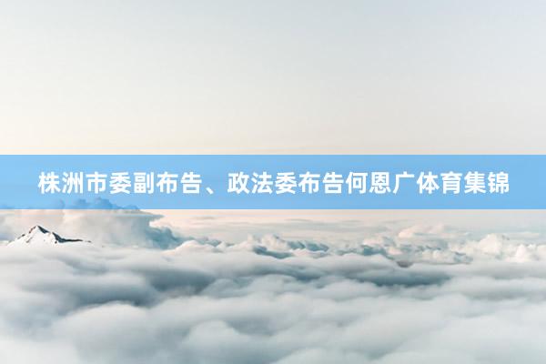 株洲市委副布告、政法委布告何恩广体育集锦