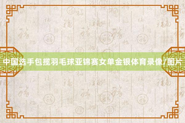 中国选手包揽羽毛球亚锦赛女单金银体育录像/图片