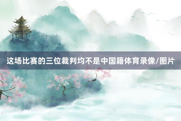 这场比赛的三位裁判均不是中国籍体育录像/图片