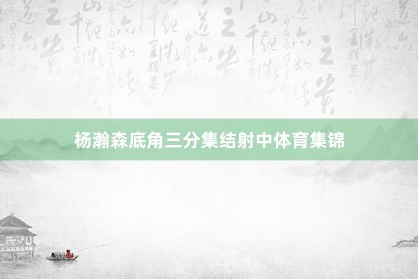 杨瀚森底角三分集结射中体育集锦