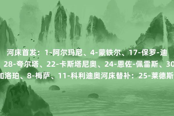 河床首发：1-阿尔玛尼、4-蒙铁尔、17-保罗-迪亚斯、21-阿库尼亚、28-夸尔塔、22-卡斯塔尼奥、24-恩佐-佩雷斯、30-马斯坦托诺、34-加洛珀、8-梅萨、11-科利迪奥河床替补：25-莱德斯马、6-佩泽拉、16-布斯托斯、20-卡斯科、2-加托尼、13-劳塔罗-里维罗、26-伊纳西奥-费尔南德斯、29-阿利恩德罗、5-克拉内维特尔、10-兰奇尼、18-贡萨洛-马丁内斯、7-罗哈斯、38