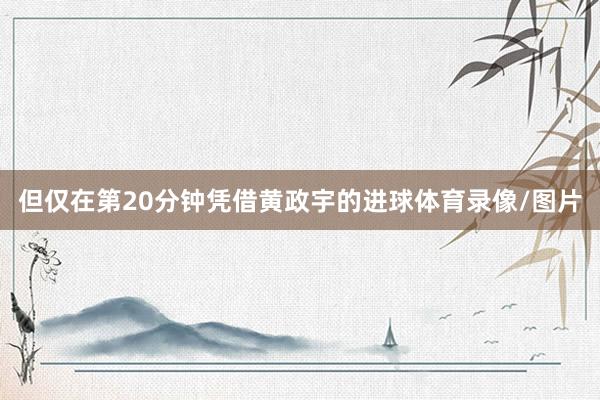 但仅在第20分钟凭借黄政宇的进球体育录像/图片