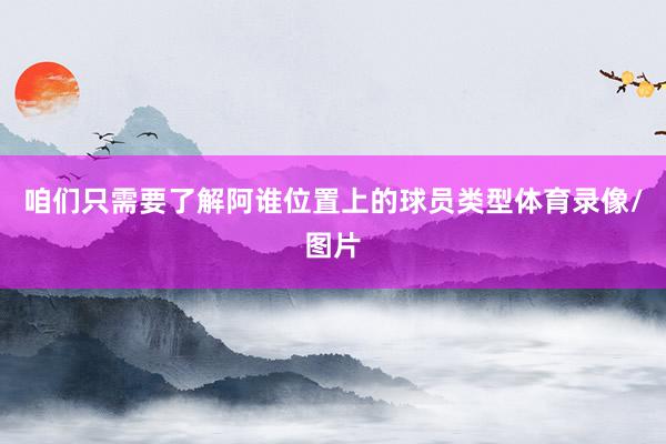 咱们只需要了解阿谁位置上的球员类型体育录像/图片