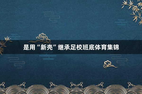 是用“新壳”继承足校班底体育集锦