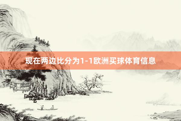 现在两边比分为1-1欧洲买球体育信息