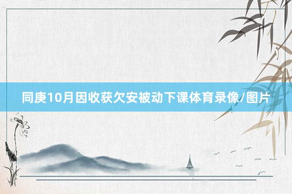 同庚10月因收获欠安被动下课体育录像/图片