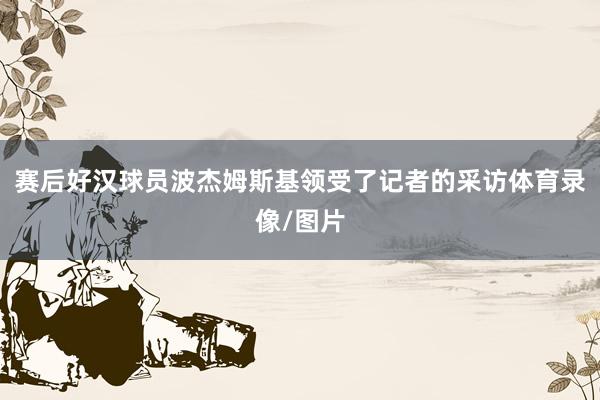 赛后好汉球员波杰姆斯基领受了记者的采访体育录像/图片