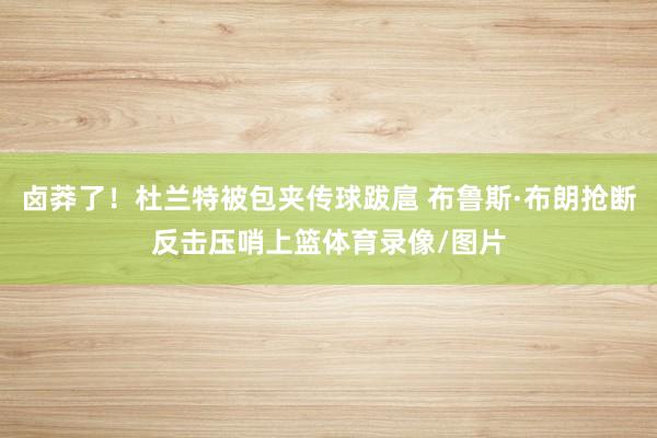 卤莽了！杜兰特被包夹传球跋扈 布鲁斯·布朗抢断反击压哨上篮体育录像/图片