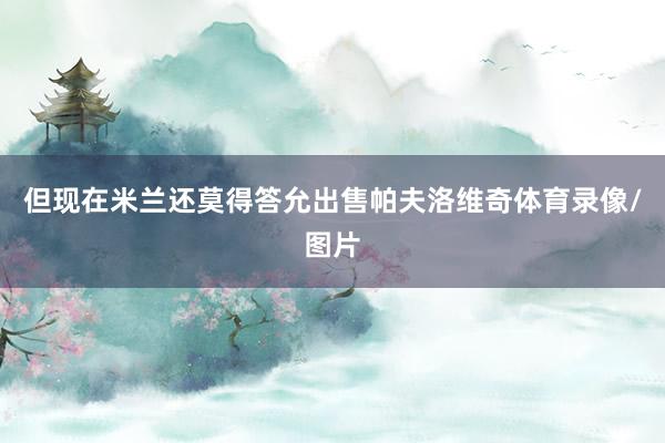 但现在米兰还莫得答允出售帕夫洛维奇体育录像/图片