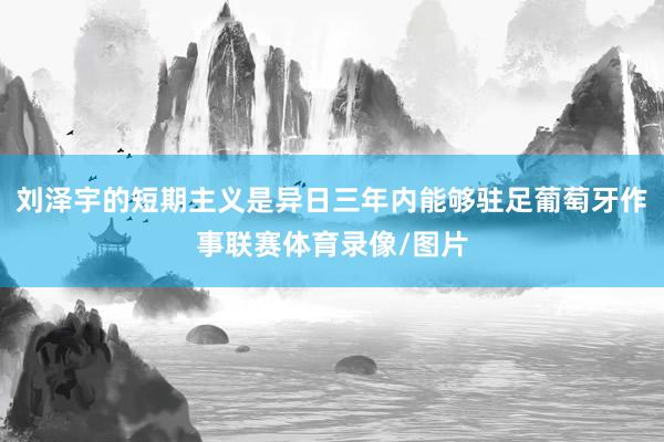 刘泽宇的短期主义是异日三年内能够驻足葡萄牙作事联赛体育录像/图片