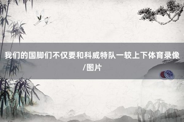 我们的国脚们不仅要和科威特队一较上下体育录像/图片