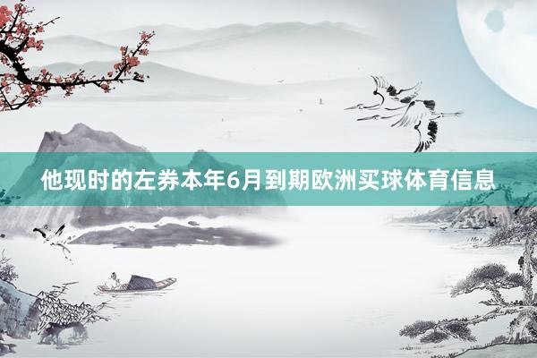 他现时的左券本年6月到期欧洲买球体育信息