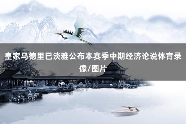 皇家马德里已淡雅公布本赛季中期经济论说体育录像/图片