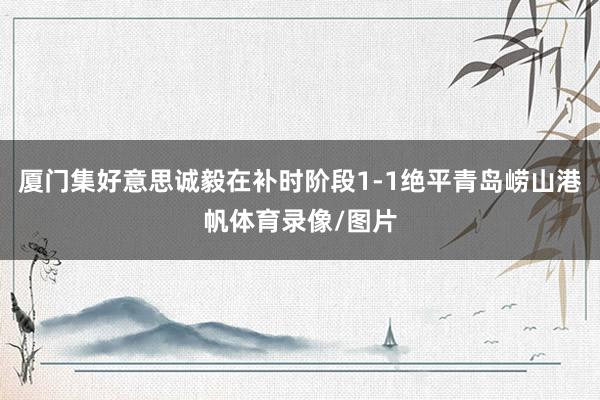 厦门集好意思诚毅在补时阶段1-1绝平青岛崂山港帆体育录像/图片