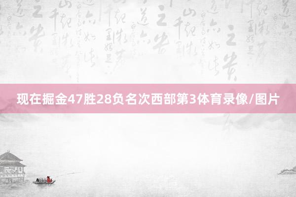 现在掘金47胜28负名次西部第3体育录像/图片