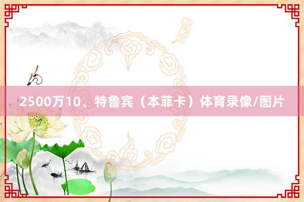 2500万10、特鲁宾(本菲卡)体育录像/图片