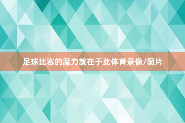 足球比赛的魔力就在于此体育录像/图片
