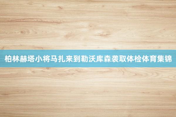柏林赫塔小将马扎来到勒沃库森袭取体检体育集锦