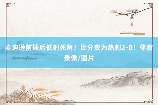麦迪逊前插后低射死角！比分变为热刺2-0！体育录像/图片