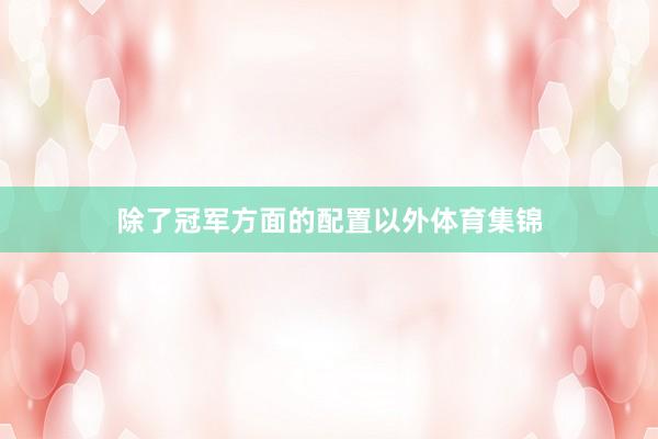 除了冠军方面的配置以外体育集锦