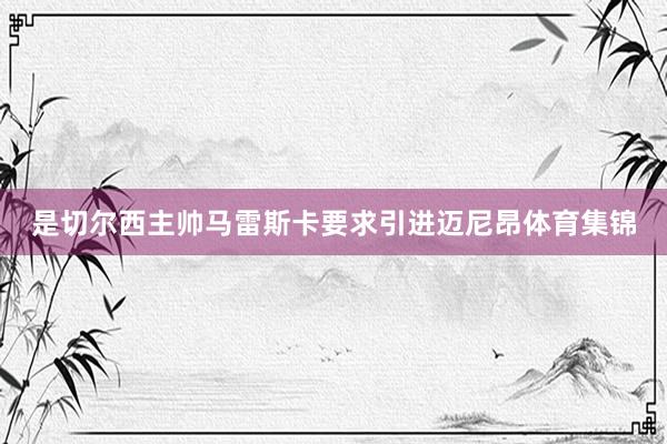 是切尔西主帅马雷斯卡要求引进迈尼昂体育集锦