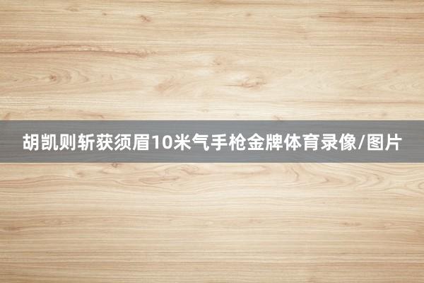 胡凯则斩获须眉10米气手枪金牌体育录像/图片