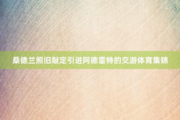 桑德兰照旧敲定引进阿德雷特的交游体育集锦