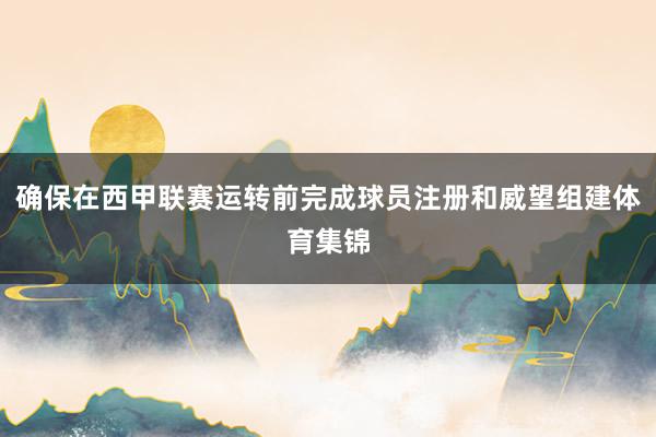 确保在西甲联赛运转前完成球员注册和威望组建体育集锦