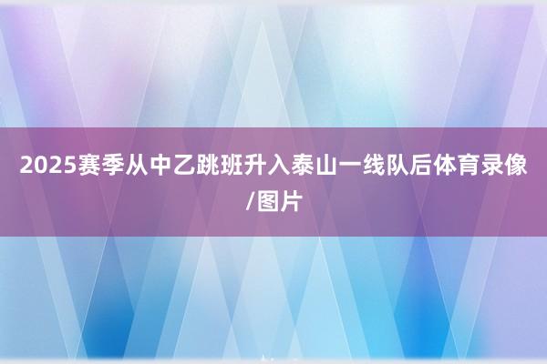 2025赛季从中乙跳班升入泰山一线队后体育录像/图片
