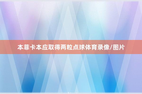 本菲卡本应取得两粒点球体育录像/图片