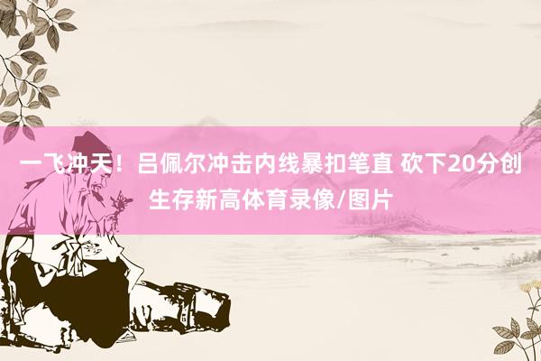 一飞冲天！吕佩尔冲击内线暴扣笔直 砍下20分创生存新高体育录像/图片