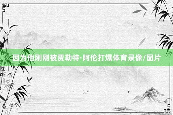 因为他刚刚被贾勒特·阿伦打爆体育录像/图片