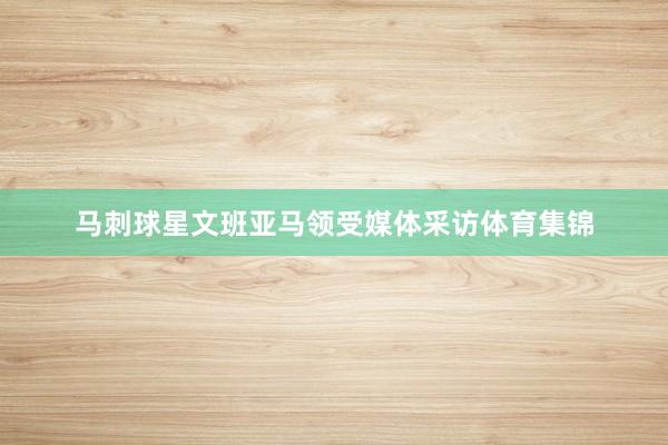 马刺球星文班亚马领受媒体采访体育集锦