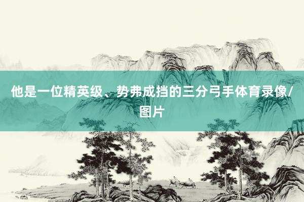 他是一位精英级、势弗成挡的三分弓手体育录像/图片